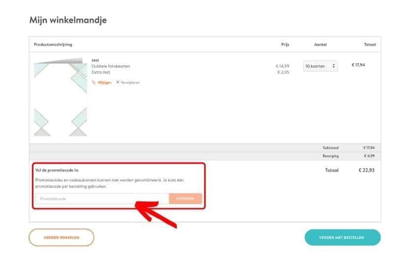 hoe gebruik ik een albelli kortingscode