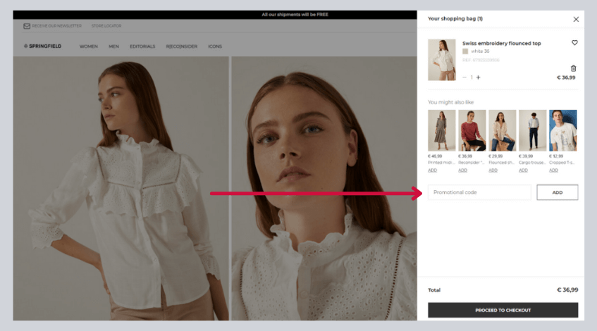 hoe gebruik ik een springfield kortingscode