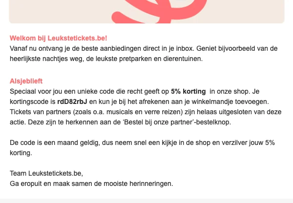 Leukstetickets Kortingscode