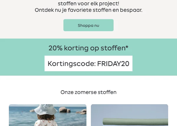 Stoffen Kortingscode