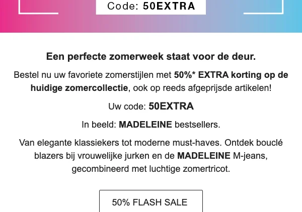 MADELEINE Kortingscode
