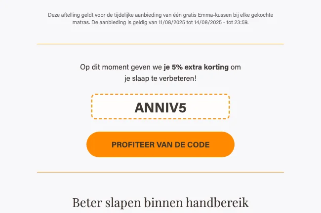 Emma Matras Kortingscode