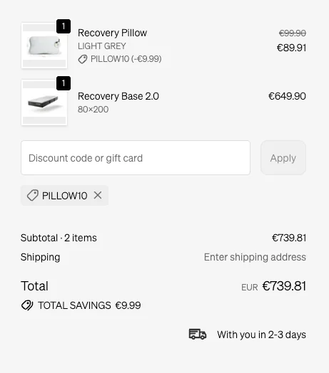Bewijs van coupon - Blackroll - Blackroll 10% kortingscode voor [[kussens]]