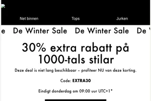 De Winter Sale: -30% extra op duizenden stijlen