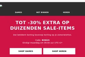 Nl, krijg tot -30% extra op duizenden sale-items