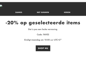20% op geselecteerde items