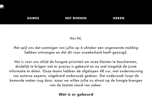 Een update over de ongeautoriseerde ASOS-melding