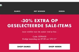-30% extra op geselecteerde sale-items
