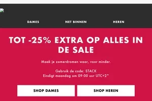 Tot -25% extra op alles in de sale