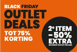 Black Friday Outlet: -75% en 50% extra op elk 2e item🥵