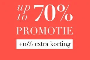Promotie tot -70% + 10% extra kassakorting