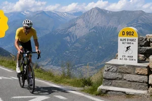 Volg de gele trui vanaf jouw camping in de Alpen 🚴