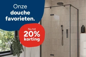 Tot 20% korting op regendouches, douchekranen en douches