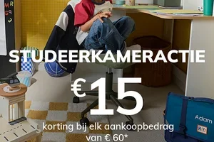 Studeerkameractie: € 15 korting per € 60*