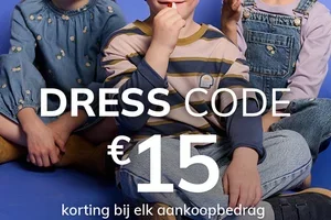 Dress code: € 15 korting per € 60*
