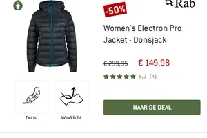 🎄 Alleen vandaag: tot 55% op jassen van RAB