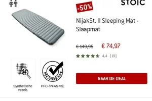 Alleen vandaag: -50% op slaapmatten van Stoic