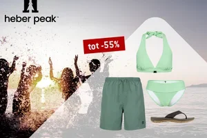 Alleen vandaag: 55% korting op badmode van Heber Peak