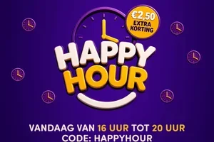 HAPPY HOUR!⏱️ €2,50 éxtra korting op alles