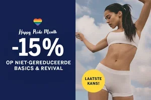 Pride Month afsluiting: 15% korting op Basics & Revival!