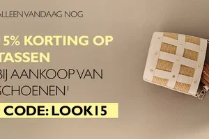 Alleen vandaag nog: 15% korting op tassen bij aankoop van schoenen