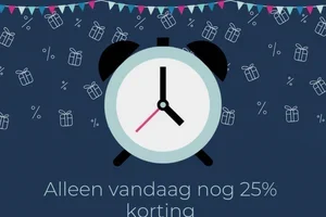 Alleen vandaag 25% korting op je bestelling!