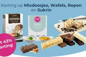 Korting op Mixdoosjes, Wafels, Repen en Sukrin!