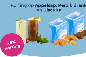Korting op Appelsap, Perzik drank en Biscuits