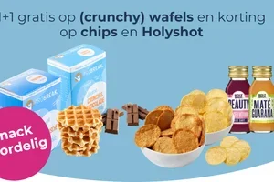 1+1 Gratis op Belgische wafels en Crunchy wafels!