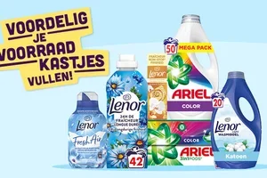 Sla slim in met 2+2 gratis op Ariel en Lenor🌸