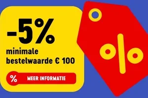Ontvang tot 5% korting bij je bestelling!