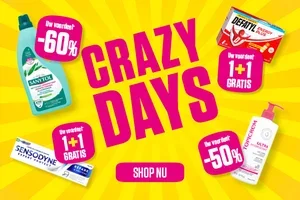 Tot 60% tijdens de CRAZY DAYS ⚡