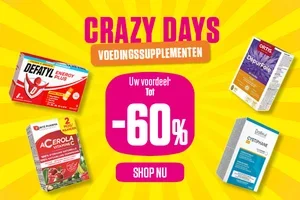 Crazy Days 💥 Je VOEDINGSSUPPLEMENTEN tot -60%!