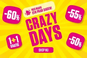 CRAZY DAYS -60%, -55%, 1+1 GRATIS, ... Nog maar enkele dagen! 🚨