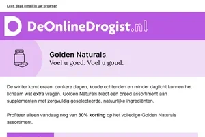 Laatste kans: 30% korting op Golden Naturals