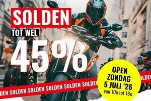 SOLDEN 🔥 TOT 45% KORTING op motorgear van topmerken! Alle winkels open nu zondag!