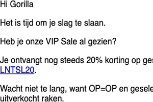 Vergeet je 20% korting niet