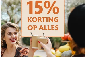 15% korting op ALLES! 💕