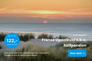 🌊 Aan of nabij de kust! 👉 3-6 dgn Franse Opaalkust o.b.v. halfpension 122 | 4*-hotel in Vlissingen + ontbijt v.a. 61 & meer!