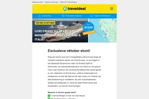 OKTOBER DEAL! 🔥 Luxe cruise naar Kroatië, Montenegro, Griekenland & Italië v.a. 1329 p.p.! 🚢