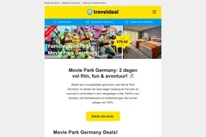 Movie Park Germany: 2 dagen vol film, fun & avontuur vanaf 79,50 p.p.! 🎢