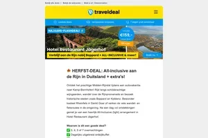 HERFST-DEAL! 🍁 All-inclusive aan de Rijn in Duitsland + extra's vanaf €159,- p.p.! 🔥