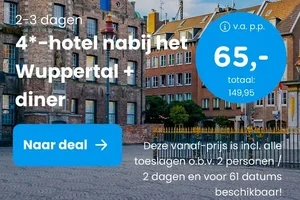 🌊 All-inclusive bij de kust in Zeeland v.a. 69,50 | 4*-hotel nabij Düsseldorf & Essen + diner v.a. 65 p.p.!