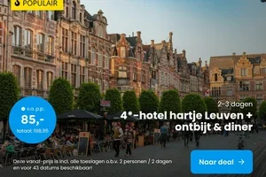 4*-hotel in hartje Leuven incl. ontbijt & diner v.a. 85 | 8-daagse cruise Griekenland, Montenegro & Kroatië v.a. €1169 p.p.!