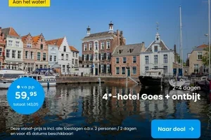 Luxe 4*-hotel in Goes Zeeland + ontbijt v.a. 65,45 | Kerstshoppen in Leuven + diner v.a. 85 p.p.!