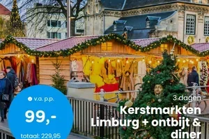3 dgn kerstshoppen in Limburg + ontbijt & diner v.a. 99 | 2 dgn Movie Park Halloween + hotel v.a. 79,50 p.p.!