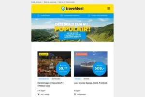 ⭐ POPULAIR ⭐ Hilton Düsseldorf + kerstmarkt €59,50 | Middellandse Zee Cruise €539 | Beach Hotel Zuid-Holland €69,50 & MEER!