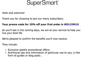 Uw abonnement op de newsletter van SuperSmart