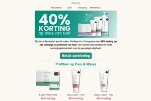 40% korting op Naïf t/m 16 augustus 🤩