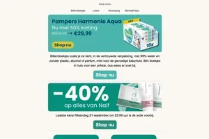 Pampers billendoekjes met 50% korting!